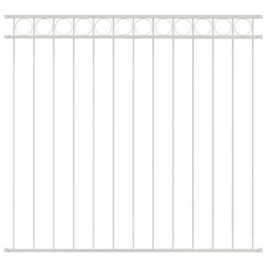 vidaXL Elemento de Cerca ASSEN 170 x 150 cm A&ccedil;o Branco