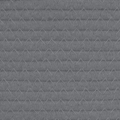 vidaXL Cesto de arrumação Ø55x36 cm algodão cinzento e branco