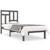 vidaXL Estrutura de cama 100x200 cm pinho maci&ccedil;o cinzento