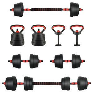 vidaXL Conjunto de Halteres Barras e Kettlebell 4 em 1 20 kg