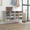 vidaXL Sapateira 2 pcs 52,5x30x50 cm Concreto Cinza