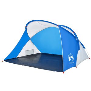 vidaXL Tenda de praia 2 Pessoas pop-up imperme&aacute;vel azul ciano