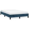 vidaXL Estrutura de cama com colch&atilde;o azul escuro 120x190 cm Veludo