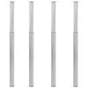 vidaXL Pernas de mesa telesc&oacute;picas 4 pcs 710-1100 mm a&ccedil;o inoxid&aacute;vel