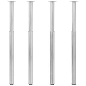 vidaXL Pernas de mesa telesc&oacute;picas 4 pcs 710-1100 mm a&ccedil;o inoxid&aacute;vel