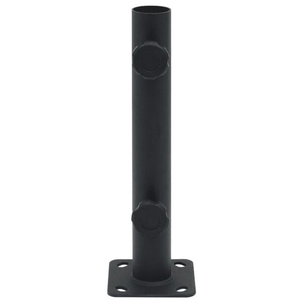 vidaXL Base de guarda-sol para poste de &Oslash;32/34/38 mm a&ccedil;o preto fosco