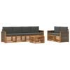 vidaXL Conjunto de Sof&aacute;s para Exterior 7 pcs Natural e Antracite