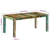 vidaXL Mesa de jantar 180x90x76 cm madeira recuperada maciça
