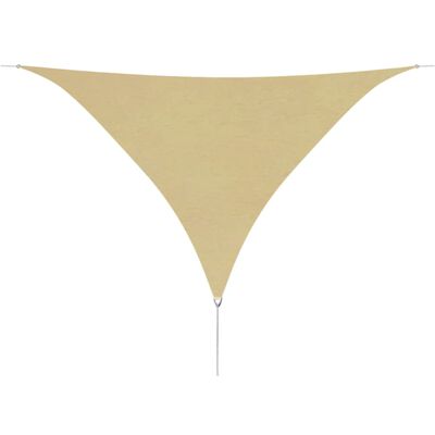 vidaXL Guarda-sol tecido Oxford triangular 3,6x3,6x3,6 m bege