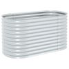 vidaXL Canteiro elevado de jardim a&ccedil;o galvanizado 160x80x81cm prateado
