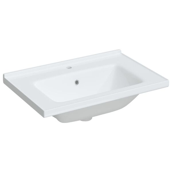 vidaXL Lavat&oacute;rio casa de banho retangular 71x48x19,5cm cer&acirc;mica branco