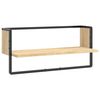vidaXL Prateleira de parede com barra 65x25x30 cm carvalho sonoma