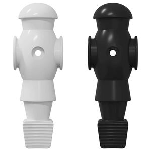 vidaXL Jogadores de Mesa de P&eacute; de Pato 24 unid. Preto e Branco HIPS