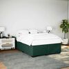 vidaXL Estrutura de cama sem colch&atilde;o 140x190 cm veludo verde-escuro