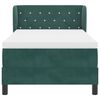 vidaXL Cama Box com colch&atilde;o Verde-escuro 90 x 200 cm Veludo