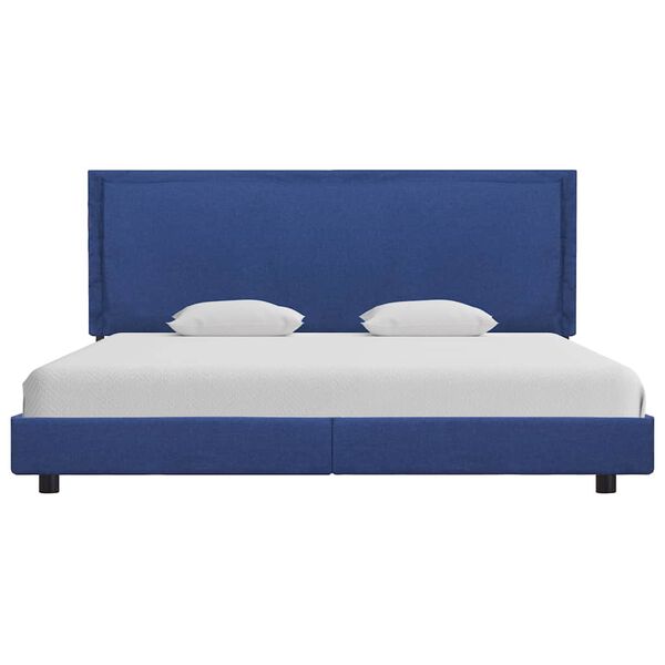 vidaXL Estrutura de cama sem colch&atilde;o 150x200 cm tecido azul