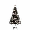 vidaXL &Aacute;rvore de Natal com 150 LEDs com suporte Preto 120 cm PVC