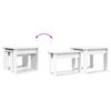 vidaXL Conjunto de Mesas de Caf&eacute; 2 pcs Branco Madeira processada