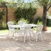 vidaXL Conjunto de Jantar para Jardim 5 pcs Branco Alum&iacute;nio