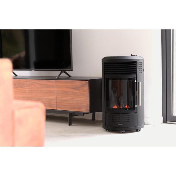 Qlima Aquecedor a g&aacute;s com conector 2 em 1 GH 8034 3,4 kW preto