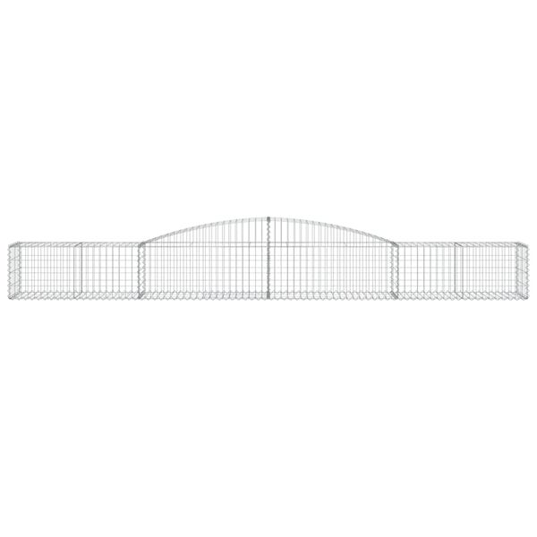 vidaXL Cesto gabi&atilde;o arqueado 400x50x40/60 cm ferro galvanizado