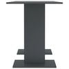 vidaXL Mesa de jantar 110x60x75 cm contraplacado cinzento