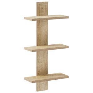 vidaXL Prateleira de parede Carvalho Sonoma 30 x 13.5 x 64.5 cm
