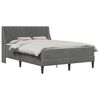 vidaXL Estrutura de cama com colch&atilde;o Cinza Escuro 160 x 200 cm Veludo