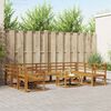 vidaXL Conjunto de Sof&aacute;s para Exterior 10 pcs Natural