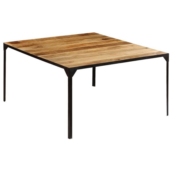 vidaXL Mesa de jantar madeira de mangueira maci&ccedil;a 140x140x76 cm
