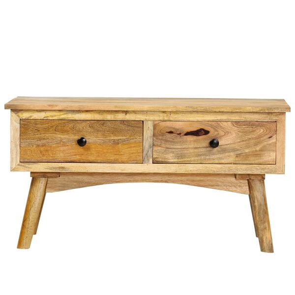 vidaXL Mesa de centro 82x52x42 cm madeira de mangueira maci&ccedil;a