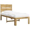 vidaXL Estrutura de Cama de Solteiro com Cabeceira ROSTOCK Branco