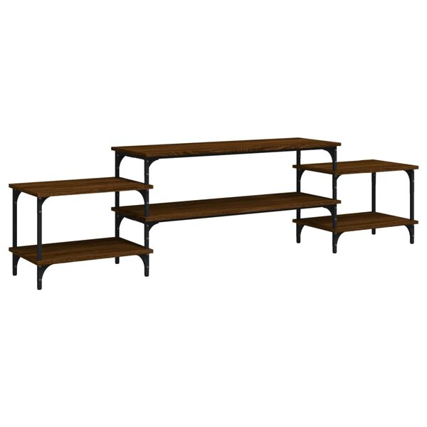 vidaXL Móvel de TV 197x35x52 cm derivados de madeira carvalho castanho