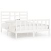 vidaXL Cama sem colch&atilde;o 140x200 cm madeira de pinho maci&ccedil;a branco