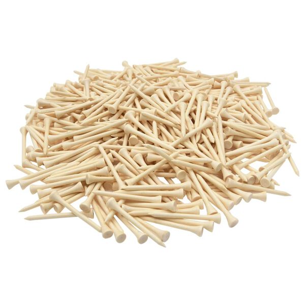 vidaXL Tees de golfe 1000 pcs 83 mm bambu