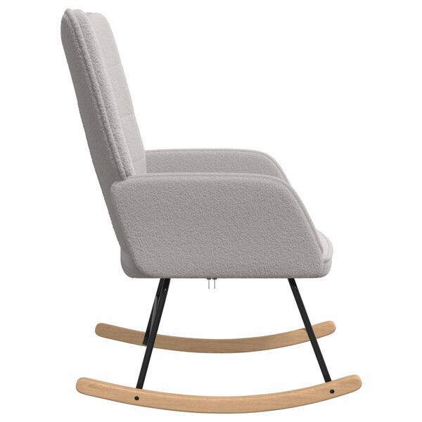 vidaXL Cadeira de baloi&ccedil;o Cinzento-claro Tecido Sherpa