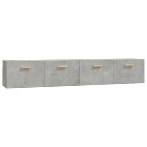vidaXL Arm&aacute;rio parede 2 pcs 100x36,5x35cm madeira proce. cinza cimento