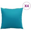 vidaXL Conjunto de 4 almofadas para sof&aacute;, azuis, 40x40 cm, em tecido
