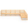 vidaXL 7 pcs conjunto lounge de jardim pinho maci&ccedil;o