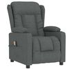 vidaXL Poltrona de massagens tecido cinzento-escuro
