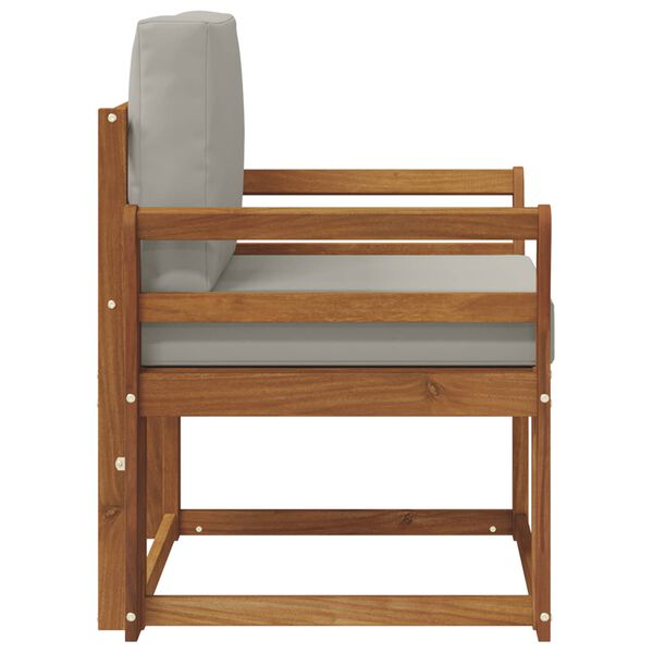 vidaXL Sof&aacute; exterior Madeira de Ac&aacute;cia maci&ccedil;a e Poli&eacute;ster