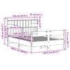 vidaXL Cama com estante sem colch&atilde;o 150x200 cm pinho maci&ccedil;o