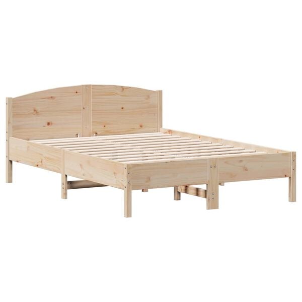 vidaXL Cama sem colch&atilde;o 140x190 cm madeira de pinho maci&ccedil;a