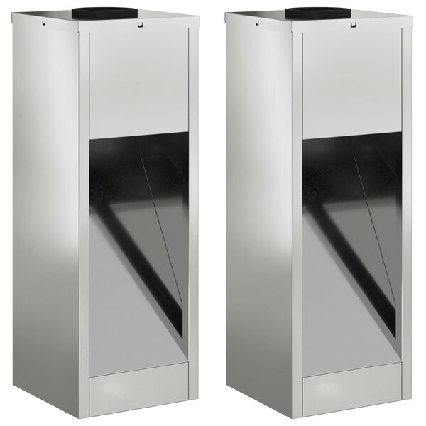 vidaXL Luz Solar LED de Caminho 2 pcs Galvanizado Galvanizado