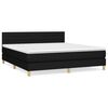 vidaXL Cama com molas/colch&atilde;o 160x200 cm tecido preto