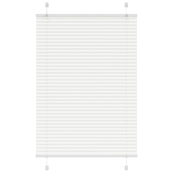 vidaXL Branco Plissada Cega 90x100 cm Largura Tecido 89,4 cm Poli&eacute;ster
