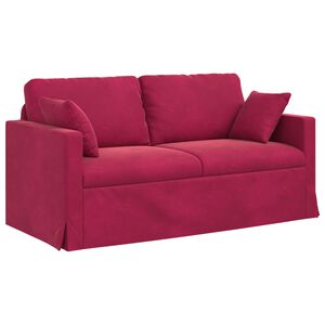 vidaXL Sof&aacute; Vinho Vermelho 158 x 78 x 80 cm Veludo