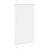 vidaXL Branco Plissada Cega 80x100 cm Largura Tecido 79,4 cm Poli&eacute;ster