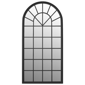 vidaXL Espelho em ferro p/ uso no interior 90x45 cm preto