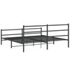 vidaXL Estrutura de cama com cabeceira e p&eacute;s 183x213 cm metal preto